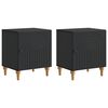 vidaXL Bedside Cabinet 2 pcs Black 43 x 34.5 x 50 cm Engineered Wood