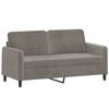 vidaXL 4 Piece Sofa Set with Throw Pillows&Cushions Light Grey Velvet