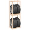 vidaXL Tire Rack 63x40x180 cm Solid Wood Pine