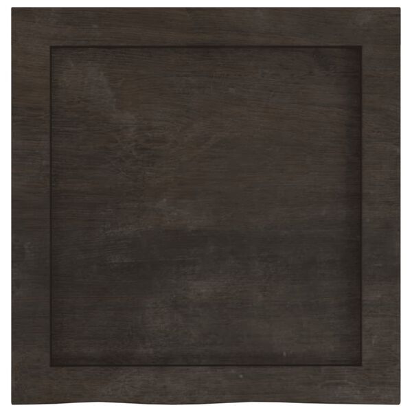 vidaXL Bathroom Countertop Dark Brown 40x40x(2-4) cm Treated Solid Wood