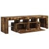 vidaXL TV Cabinet with LED Lights Smoked Oak 140x36.5x40 cm