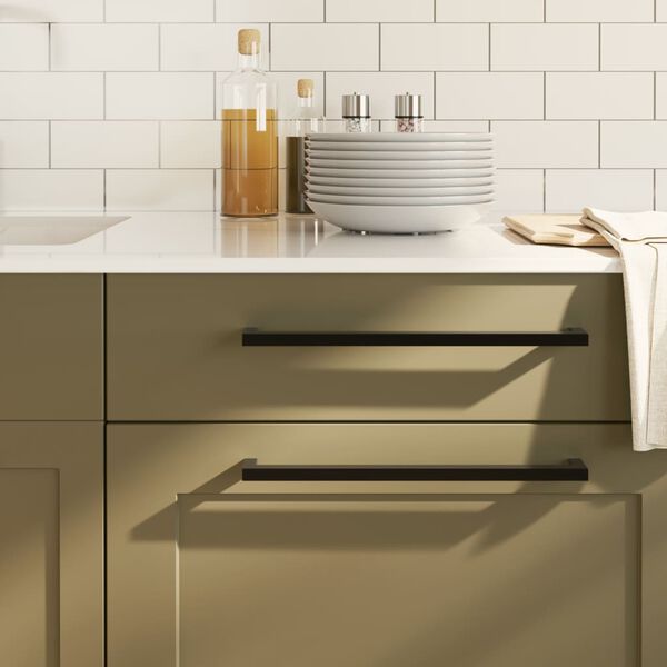 vidaXL Cabinet Handles 5 pcs Black 320 mm Stainless Steel