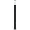 vidaXL Bollard Light with Sensor&Outlet 110 cm Black IP44
