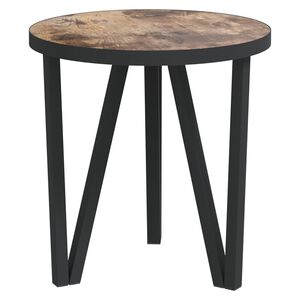 vidaXL Tea Table Black and Yellow &Oslash;35 cm MDF