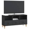 vidaXL TV Cabinet Black 102 x 34.5 x 50 cm Engineered Wood