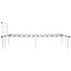 vidaXL Bed Frame without Mattress White Metal 120x200cm