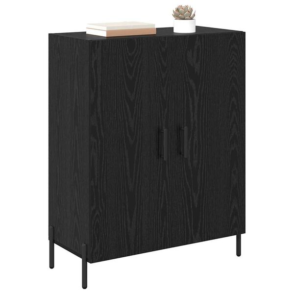 vidaXL Sideboard Black Oak 69.5 x 34 x 90 cm Engineered Wood