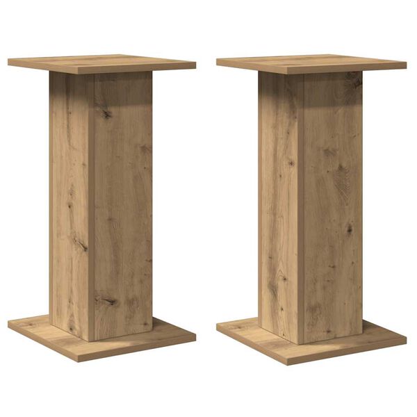 vidaXL Speaker Stands 2 pcs Artisian Oak 30x30x60 cm Engineered Wood