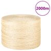 vidaXL Rope 100% Sisal 3 mm 2000 m