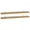 vidaXL Wall Shelves 2 pcs 110x15x4 cm Solid Wood Teak