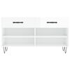 vidaXL Shoe Bench High Gloss White 102x35x55 cm Engineered Wood