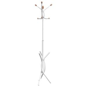 vidaXL Coat Stand White 176 cm Powder-coated Iron