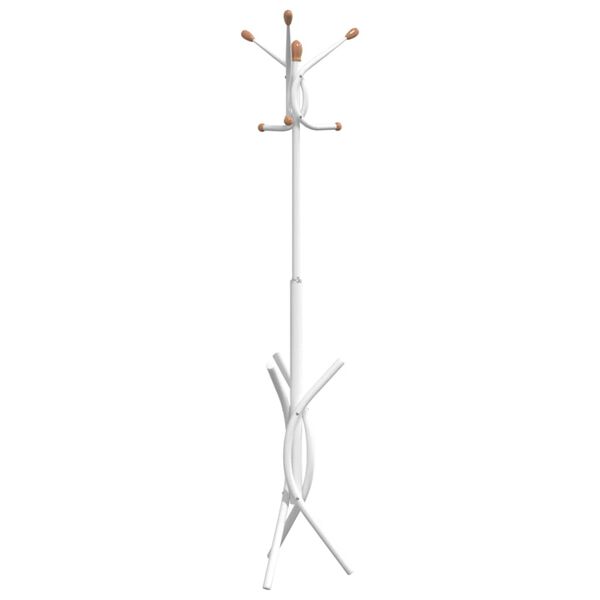vidaXL Coat Stand White 176 cm Powder-coated Iron