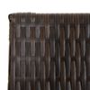 vidaXL Room Divider 4 Panels Brown Poly Rattan