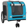 vidaXL Pet Bike Trailer Blue and Grey Oxford Fabric and Iron