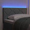 vidaXL Headboard with LED Strip Lights Light Grey 80 cm Fabric