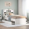 vidaXL Bookcase Bed without Mattress White 90x190 cm Single Solid Wood Pine
