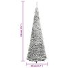 vidaXL Artificial Christmas Tree Pop-up Flocked Snow 50 LEDs 120 cm