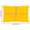 vidaXL Sunshade Sail 160 g/m&sup2; Rectangular Yellow 2x3.5 m HDPE