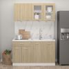 vidaXL 4 Piece Kitchen Cabinet Set Sonoma Oak Engineered Wood