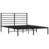 vidaXL Metal Bed Frame without Mattress with Headboard Black 120x200cm