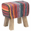 vidaXL Bench 40 x 30 x 45 cm Real Leather Multicolour