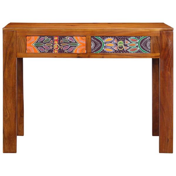 vidaXL Desk with Drawer Brown 100 x 50 x 75 cm Solid Acacia wood