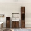 vidaXL 4 Piece Bathroom Furniture Set Brown Oak Engineered Wood
