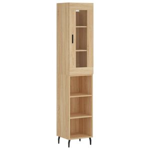 vidaXL Highboard Sonoma Oak 34,5x34x180 cm Engineered Wood