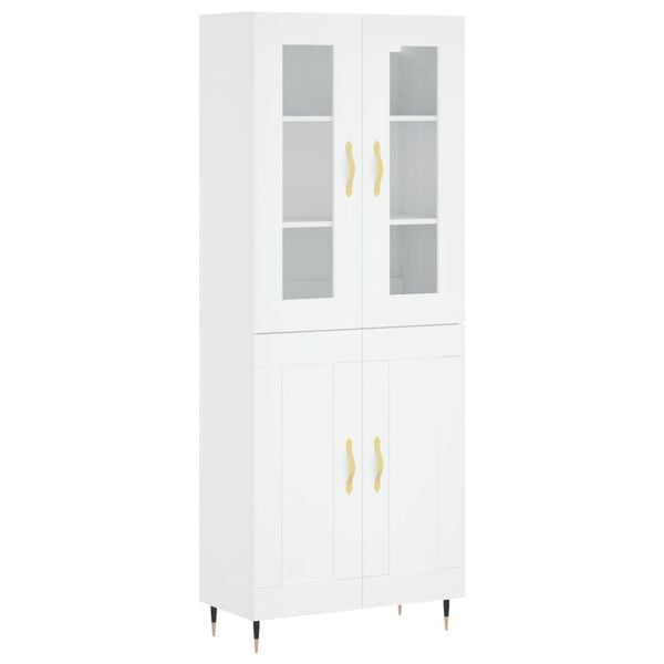 vidaXL Highboard White 69.5x34x180 cm Engineered Wood