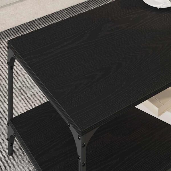 vidaXL Coffee Table Black Oak 82 x 50 x 40 cm Engineered Wood