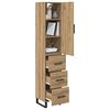 vidaXL Highboard Artisan Oak 34.5 x 34 x 180 cm Engineered Wood