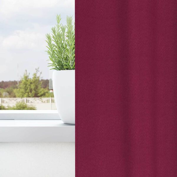 vidaXL Blackout Curtains with Rings 2 pcs Wine Red 245 x 140 cm