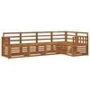 vidaXL Outdoor Sofa Set 5 pcs Natural Polyester
