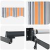vidaXL Electric Retractable Awning Blue and Orange 3.5 x 2 m