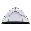 vidaXL Camping Tent Dome 3-Person White Blackout Fabric Quick Release