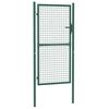 vidaXL Fence Gate Steel 100x175 cm Green