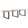 vidaXL Dining Table Legs U-Shaped 3 pcs Black 100x(72-73) cm Steel