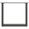 vidaXL Coffee Table Legs U-Shaped 2 pcs Anthracite 50x(42-43) cm Steel