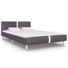 vidaXL Bed Frame without Mattress Grey Faux Leather 135x190 cm Double