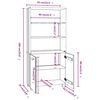vidaXL Highboard HAMAR Solid Wood Pine Light Grey