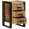 vidaXL Bedside Cabinet Brown 40 x 40 x 59 cm Solid Mango Wood
