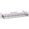 vidaXL Dog Kennel Silver 14 m&sup2; Steel