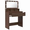 vidaXL Bedroom Dressing Tables Brown Oak 80 x 39.6 x 135 cm