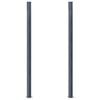 vidaXL Fence Posts 2 pcs Dark Grey 185 cm Aluminium
