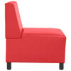 vidaXL Modular Sofa Unit Armless Red 55 x 74 x 82 cm Faux Leather