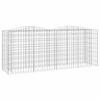 vidaXL Arched Gabion Raised Bed 200x50x100 cm Galvanised Iron