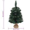 vidaXL Artificial Pre-lit Christmas Tree with Stands Green 60 cm PVC