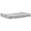 vidaXL Storage Bed Frame Concrete Grey 140 x 200 cm Engineered Wood