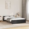 vidaXL Bed Frame without Mattress Black Solid Wood 120x190 cm Small Double